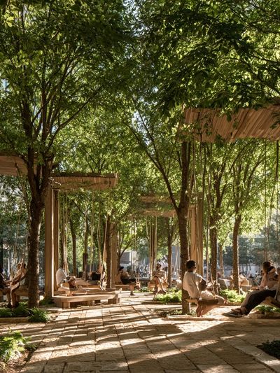 Urban Garden Pavilion Photography Poster. poster