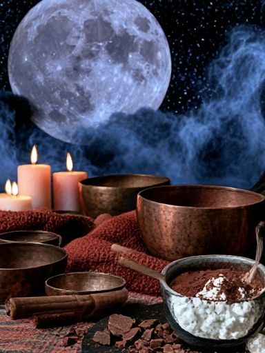 Moonlit Candle Ritual Poster. poster detail