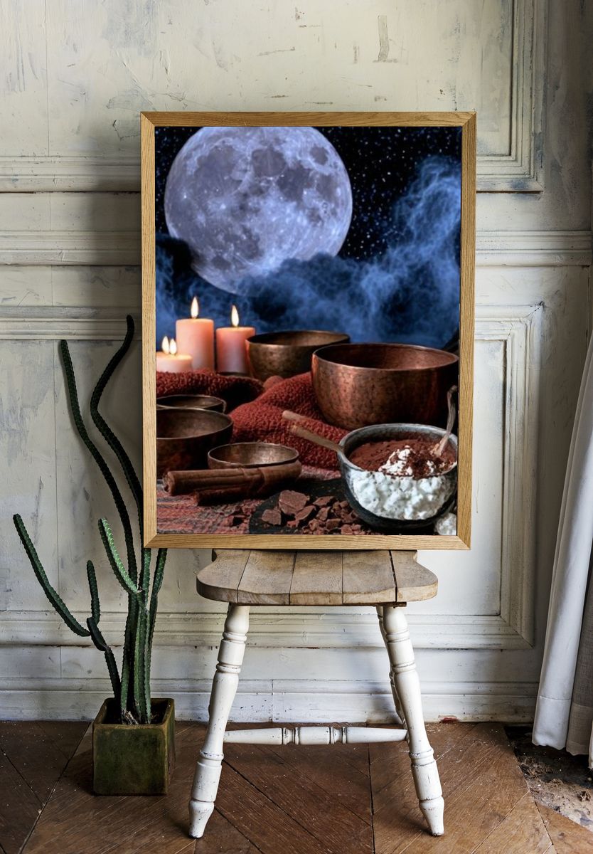 Moonlit Candle Ritual Poster. — room view 1