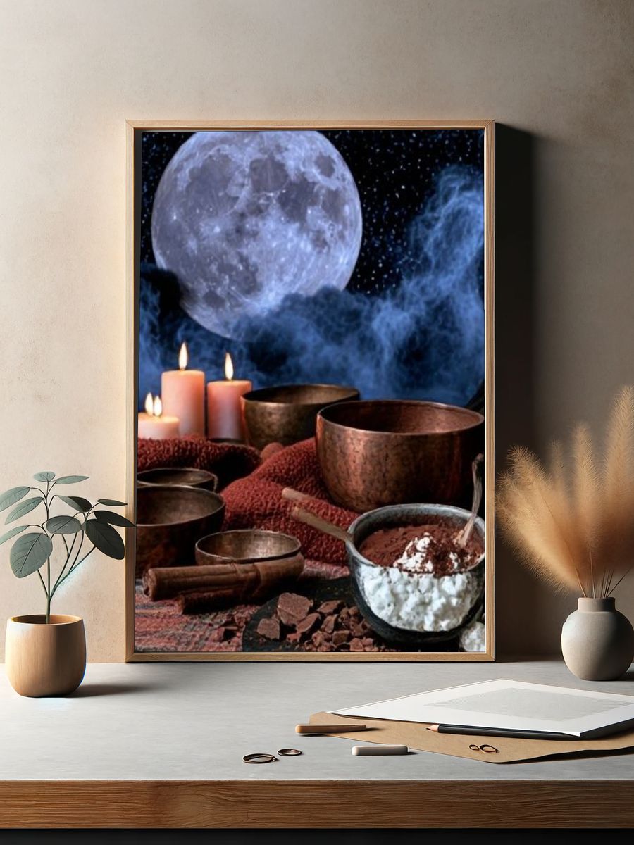 Moonlit Candle Ritual Poster. — room view 2