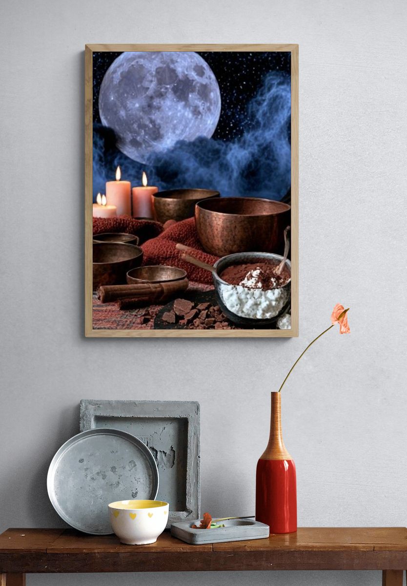 Moonlit Candle Ritual Poster. — room view 3