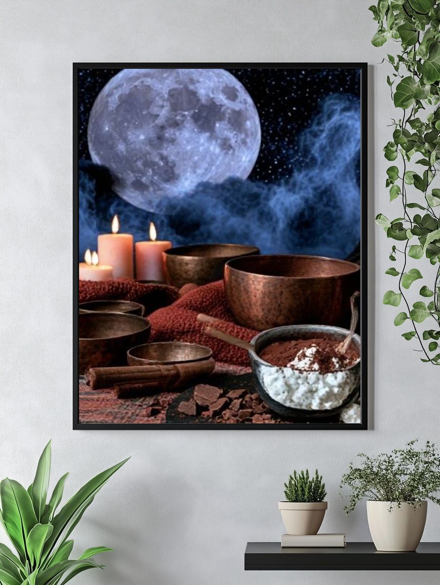 Moonlit Candle Ritual Poster. — room view 4