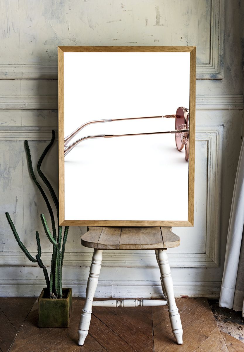 Rose Gold Sunglasses Photography Poster. — room view 1