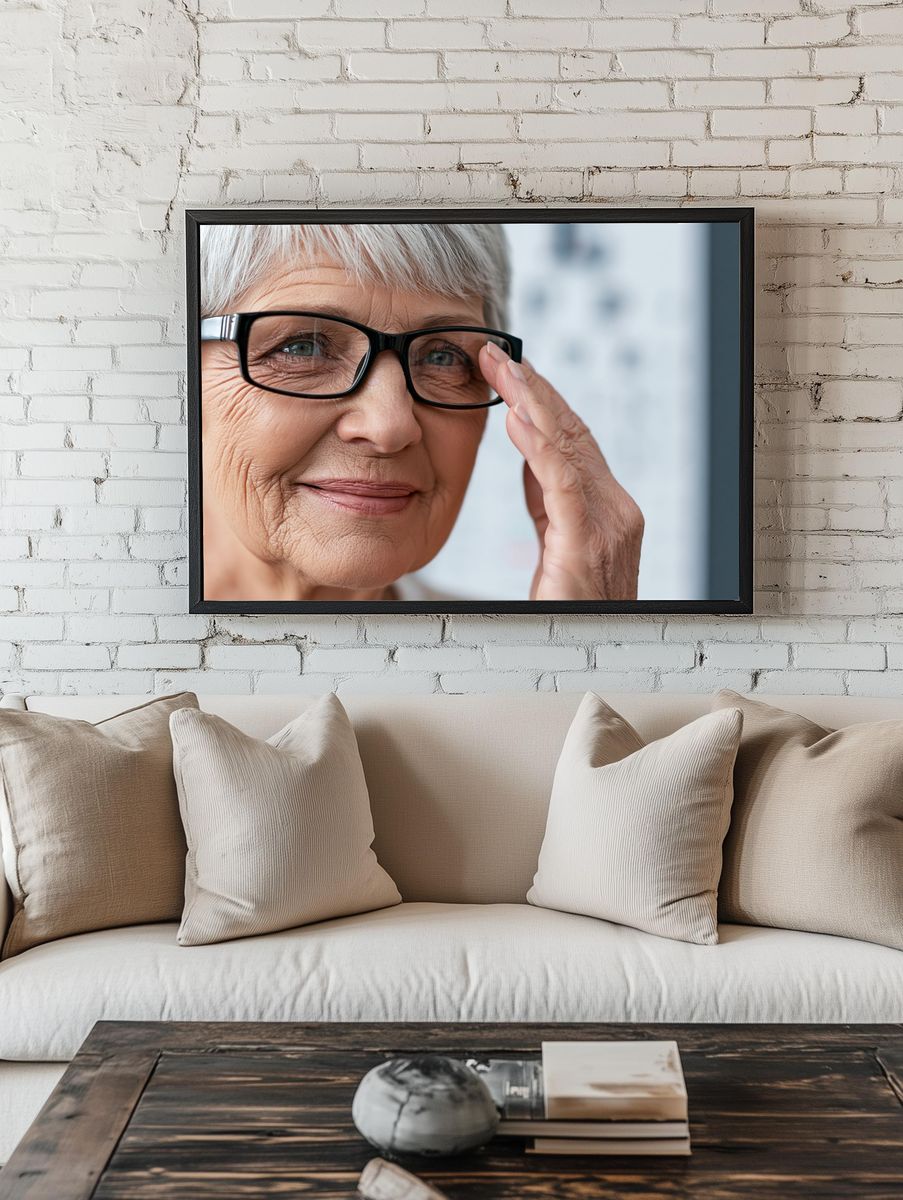 Elderly Woman Portrait Photography Poster. room preview