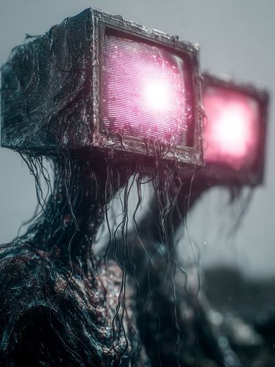 Cybernetic Figure Photography Poster. poster print