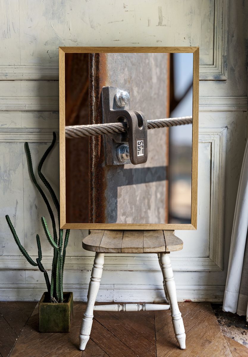 Industrial Cable Clamp Photography Poster. — room view 1