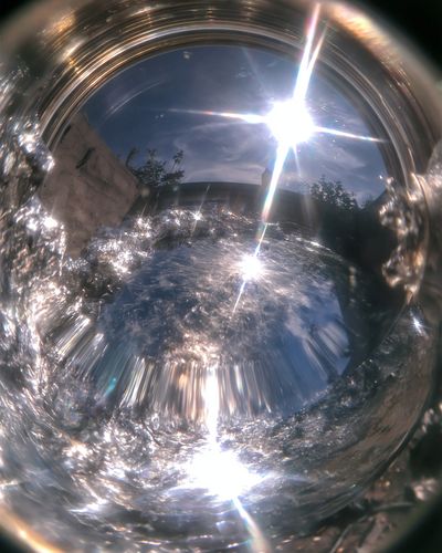 Sunlit Water Ripple Photography Poster. poster