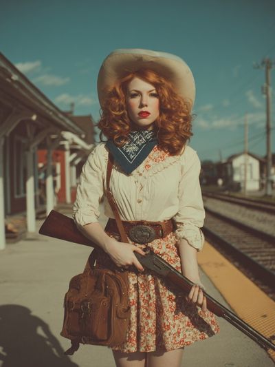 Cowgirl Portrait Photography Poster. poster