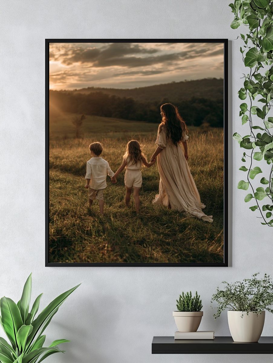 Sunset Meadow Family Photography Poster. — room view 4