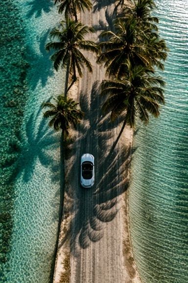 Palm Island Aerial Photography Poster. poster detail
