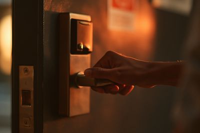 Warm Door Handle Photography Poster.