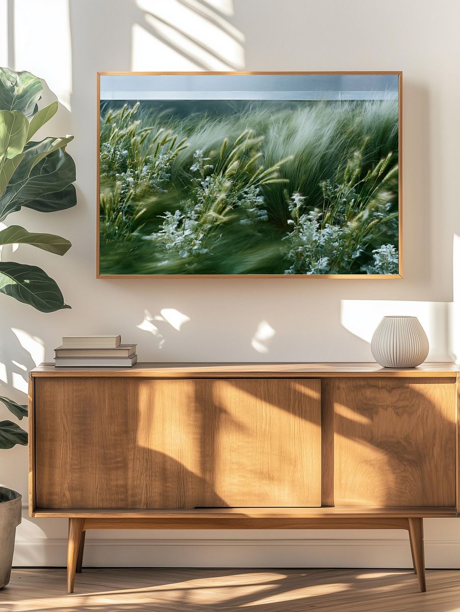 Windblown Meadow Photography Poster. — room view 3