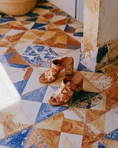 Patterned Mules Photography Poster. poster detail