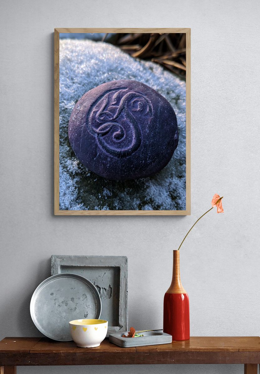 Celtic Stone Symbol Photography Poster. — room view 3