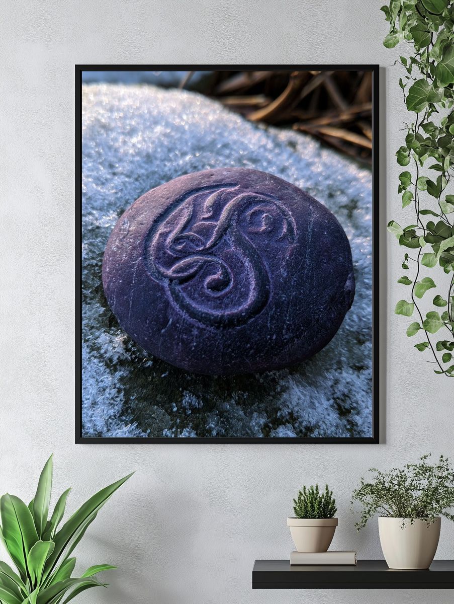 Celtic Stone Symbol Photography Poster. — room view 4