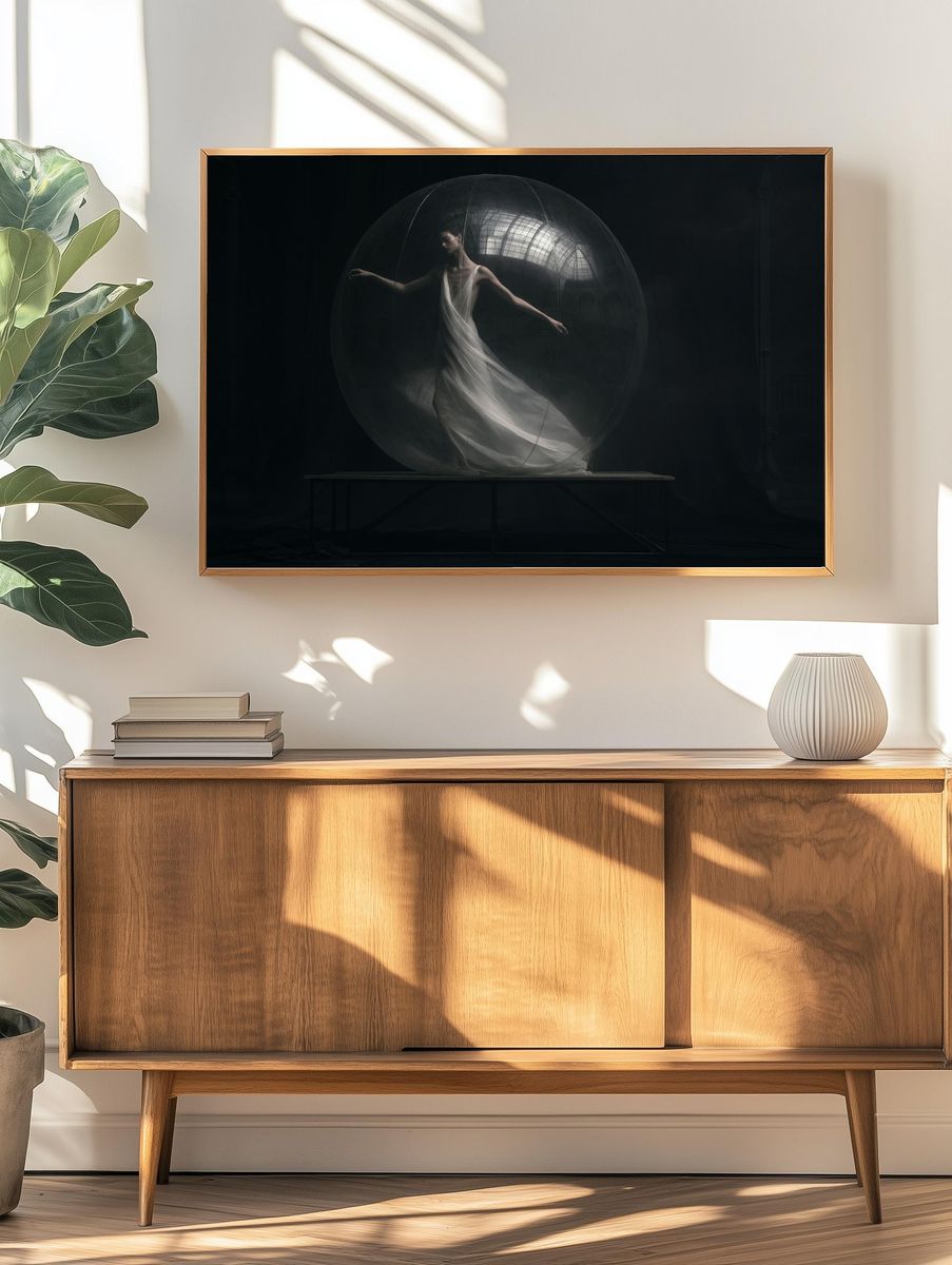 Ethereal Ballerina Portrait Print. — room view 3