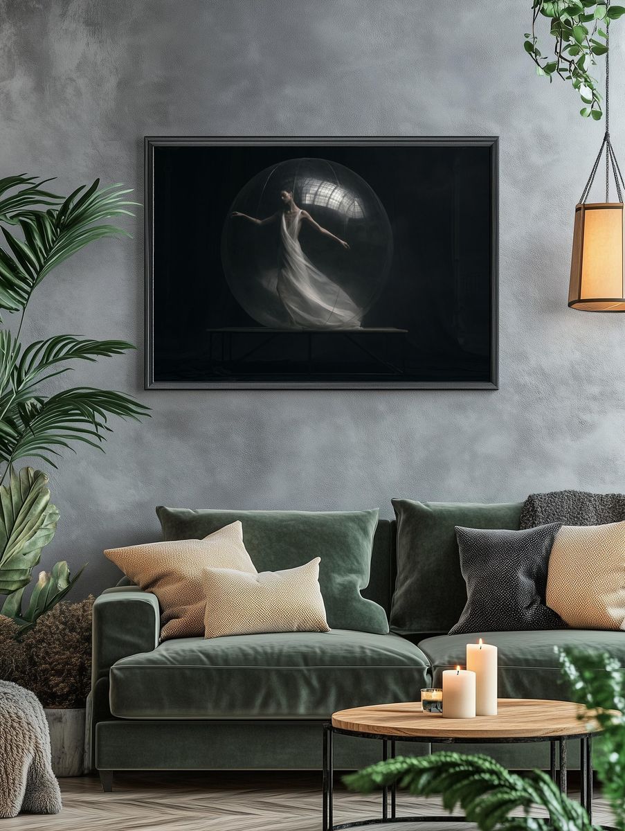 Ethereal Ballerina Portrait Print. — room view 4