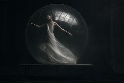 Ethereal Ballerina Portrait Print. poster