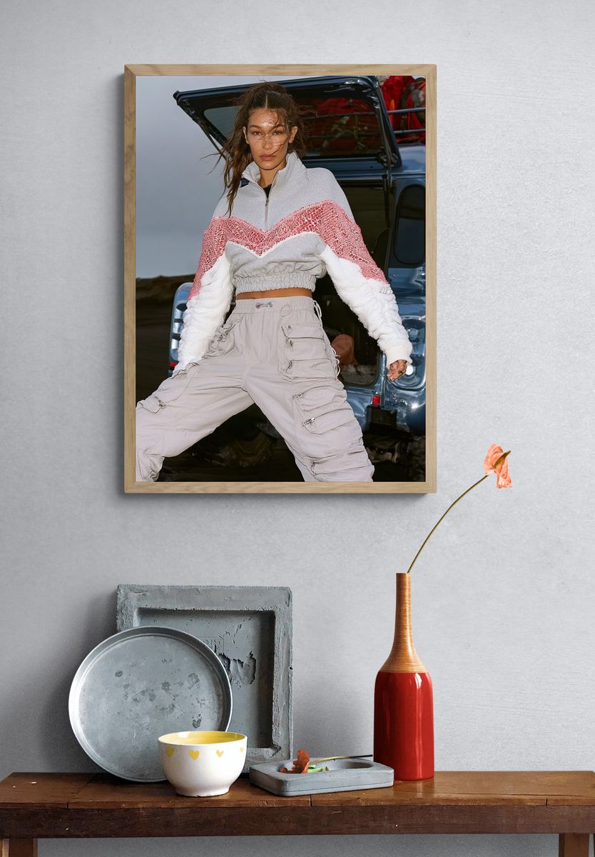 Fashion Model by Off-Road Vehicle Poster. — room view 3