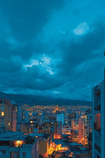Blue Hour Cityscape Photography Poster. poster print