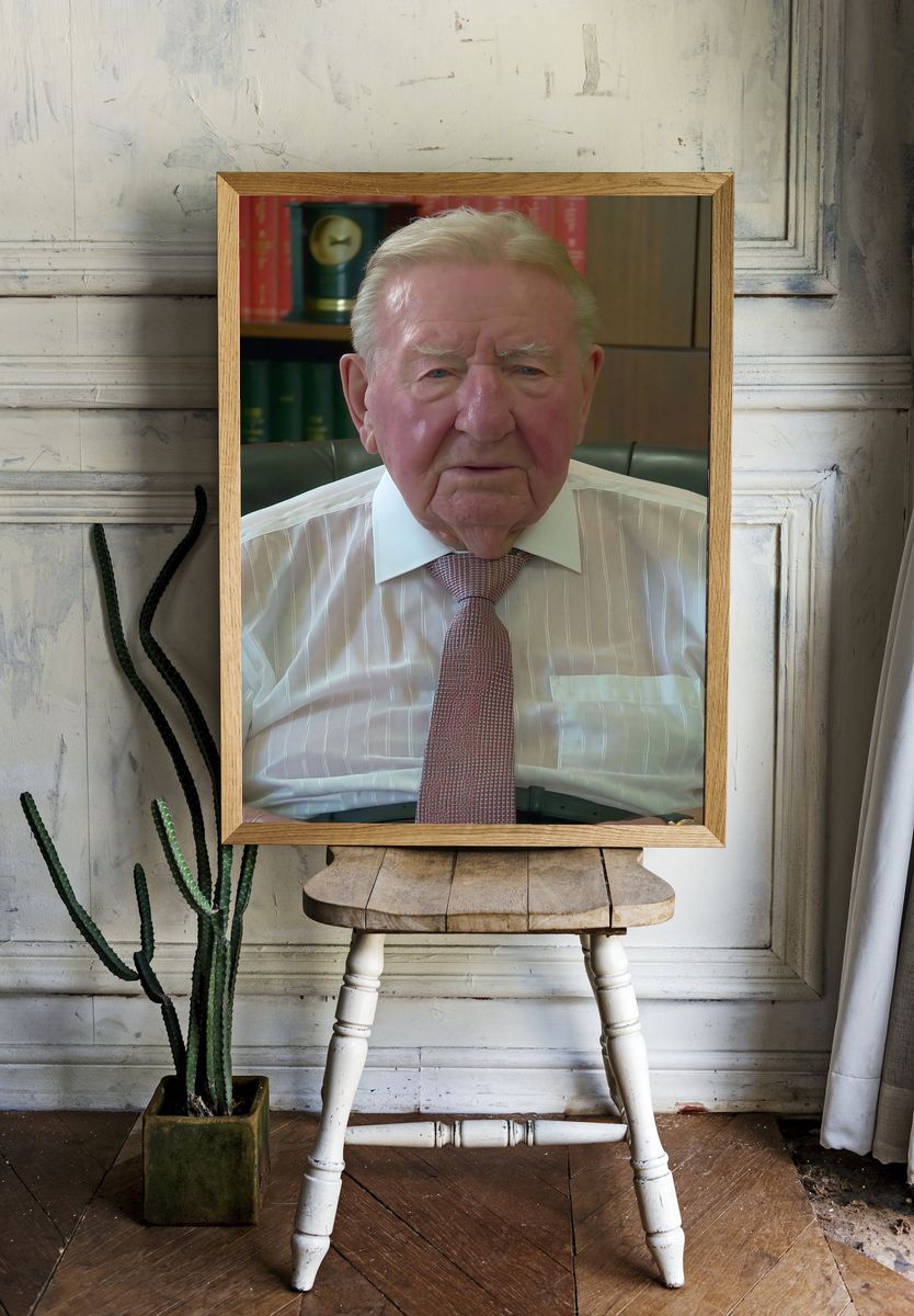 Elderly Man Portrait Photography Poster. — room view 1