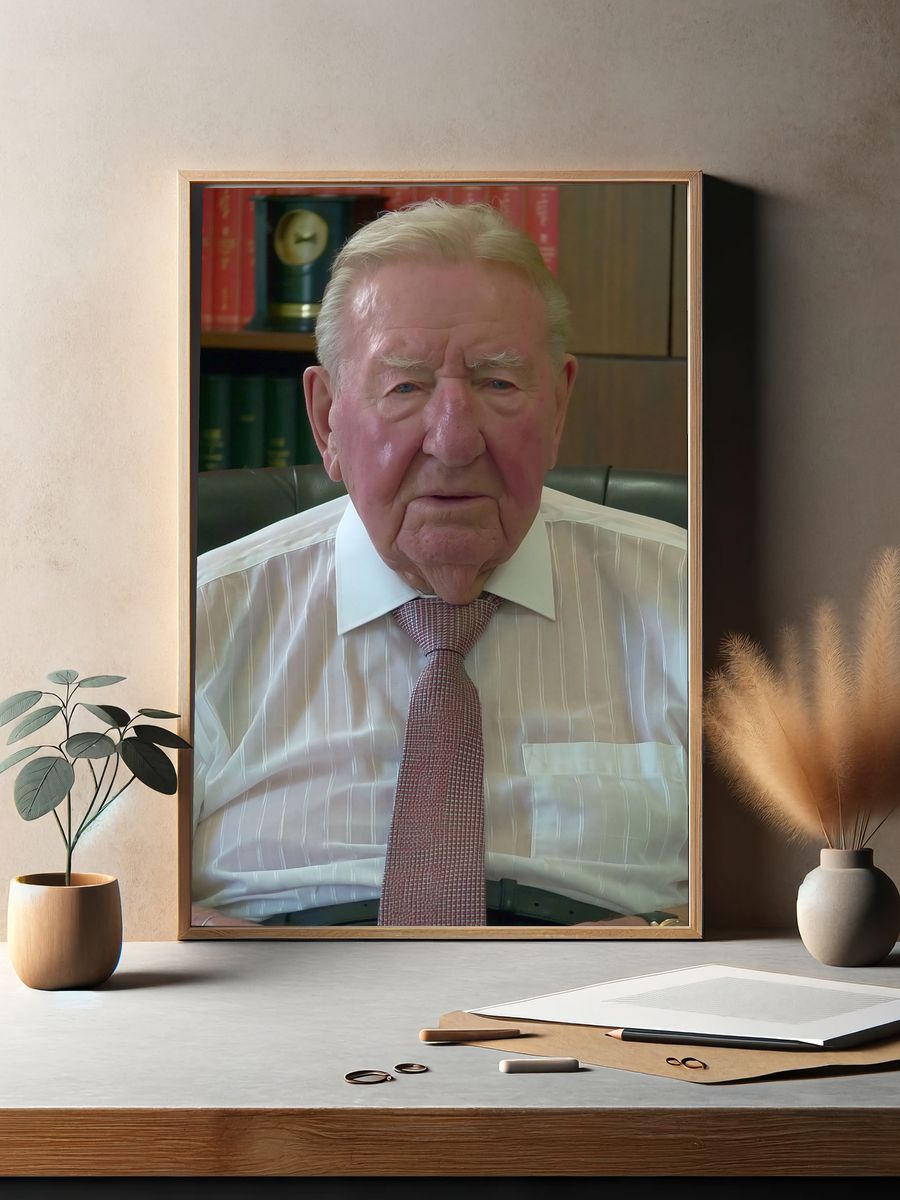 Elderly Man Portrait Photography Poster. — room view 2
