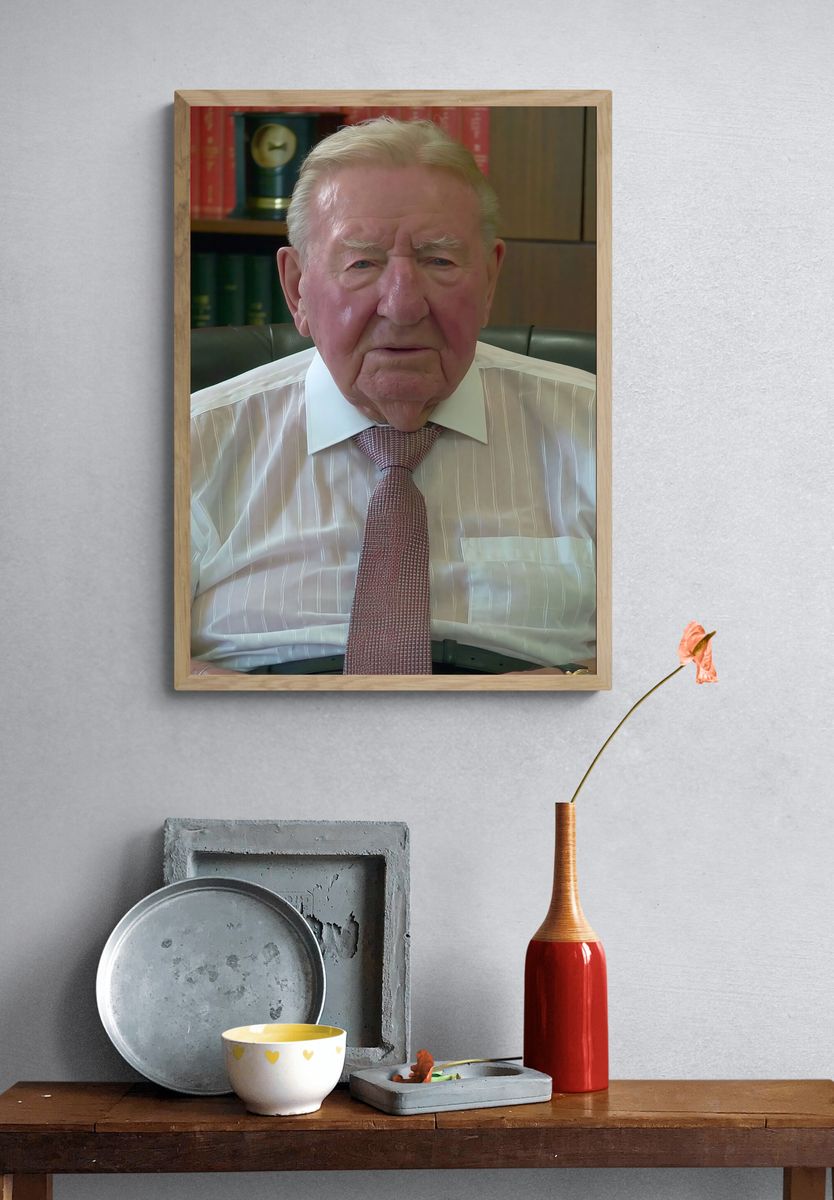 Elderly Man Portrait Photography Poster. — room view 3