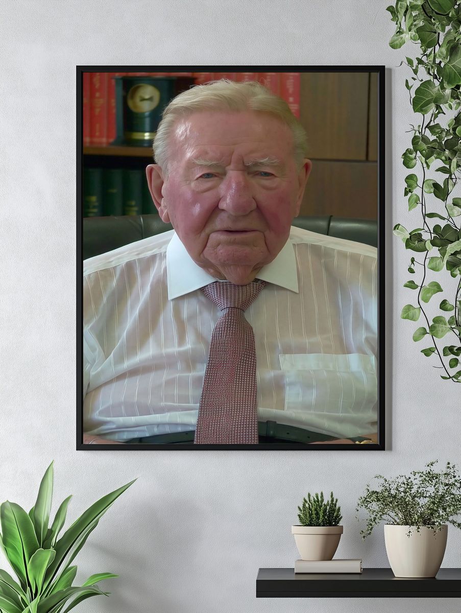 Elderly Man Portrait Photography Poster. — room view 4