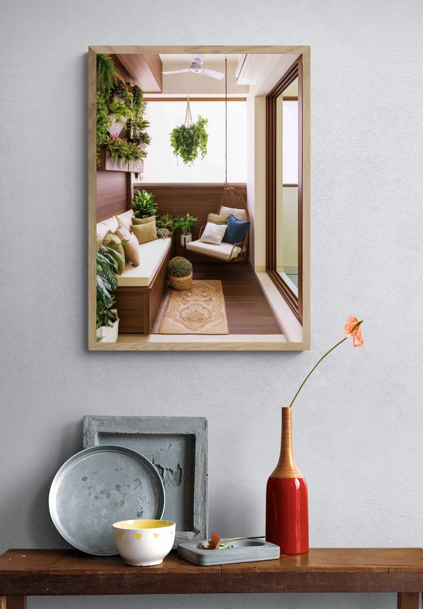 Indoor Garden Sunroom Photography Poster. — room view 3