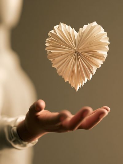 Floating Paper Heart Photography Poster.