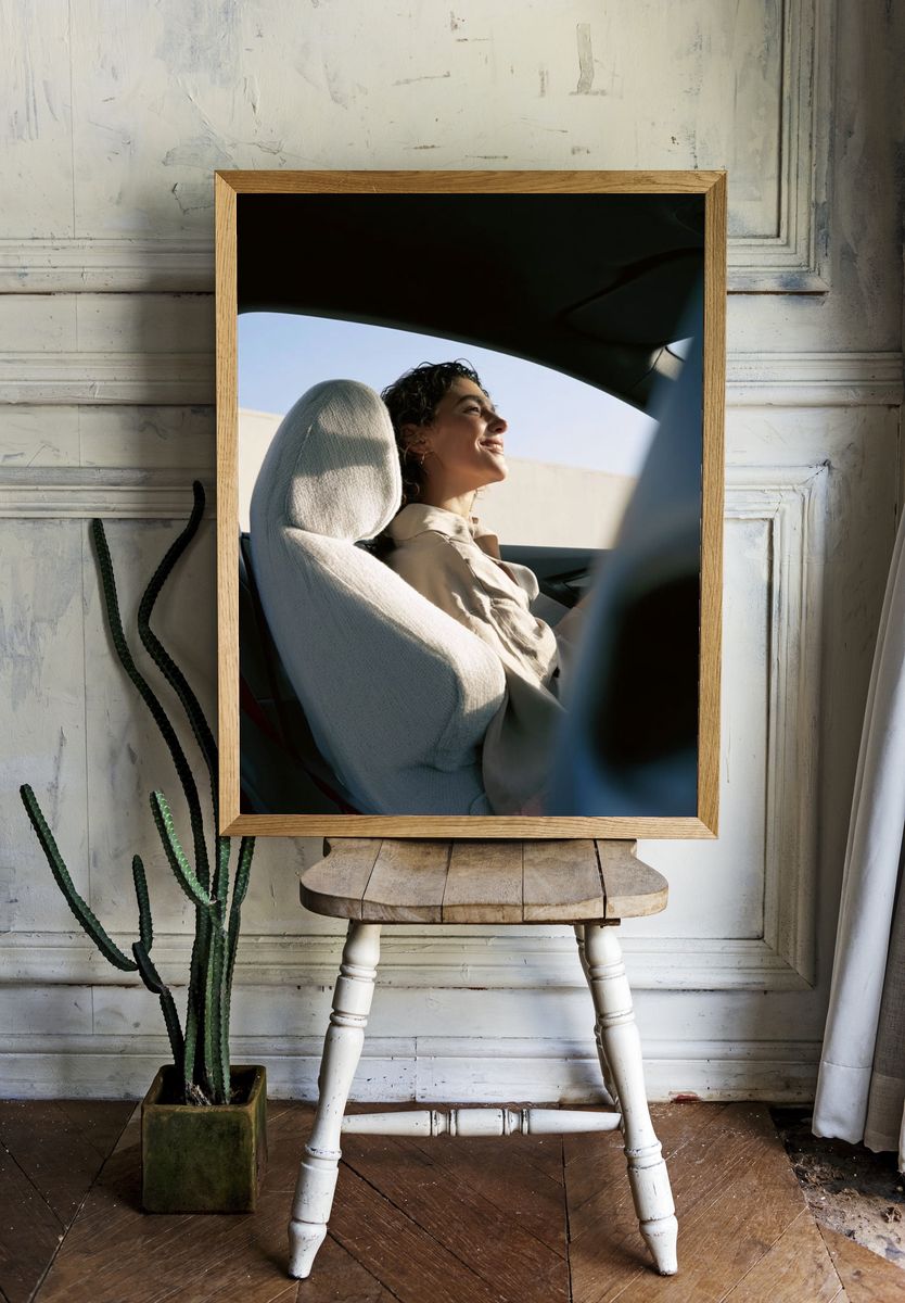 Sunlit Car Portrait Print. — room view 1