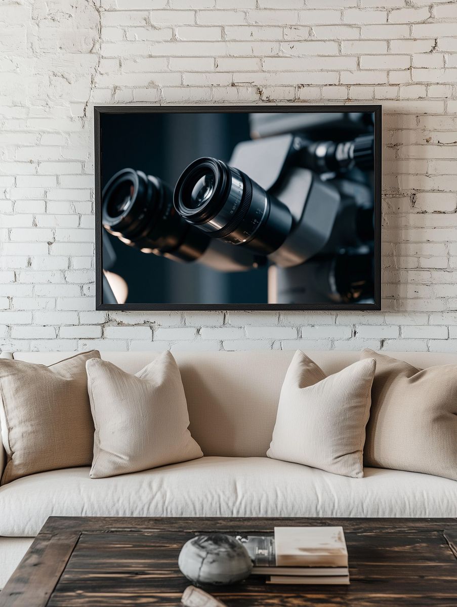 Camera Lens Close-Up Photography Poster. — room view 1