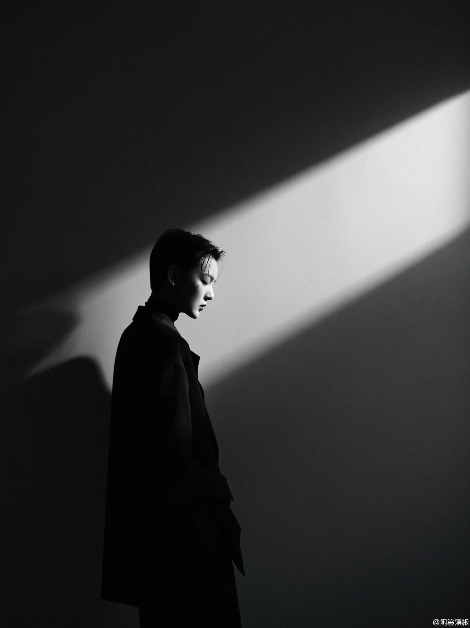 Moody Portrait in Light Poster. poster — photography art