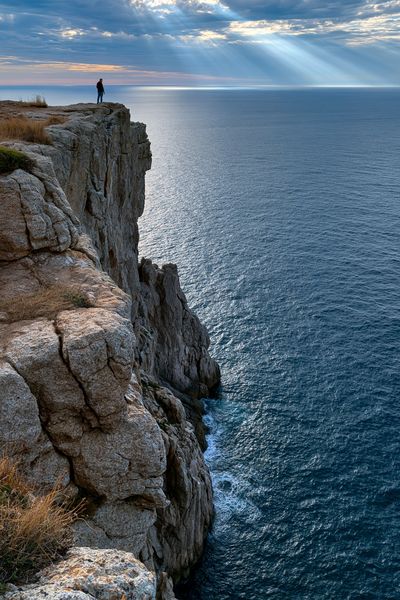 Cliffside Ocean View Photography Poster.