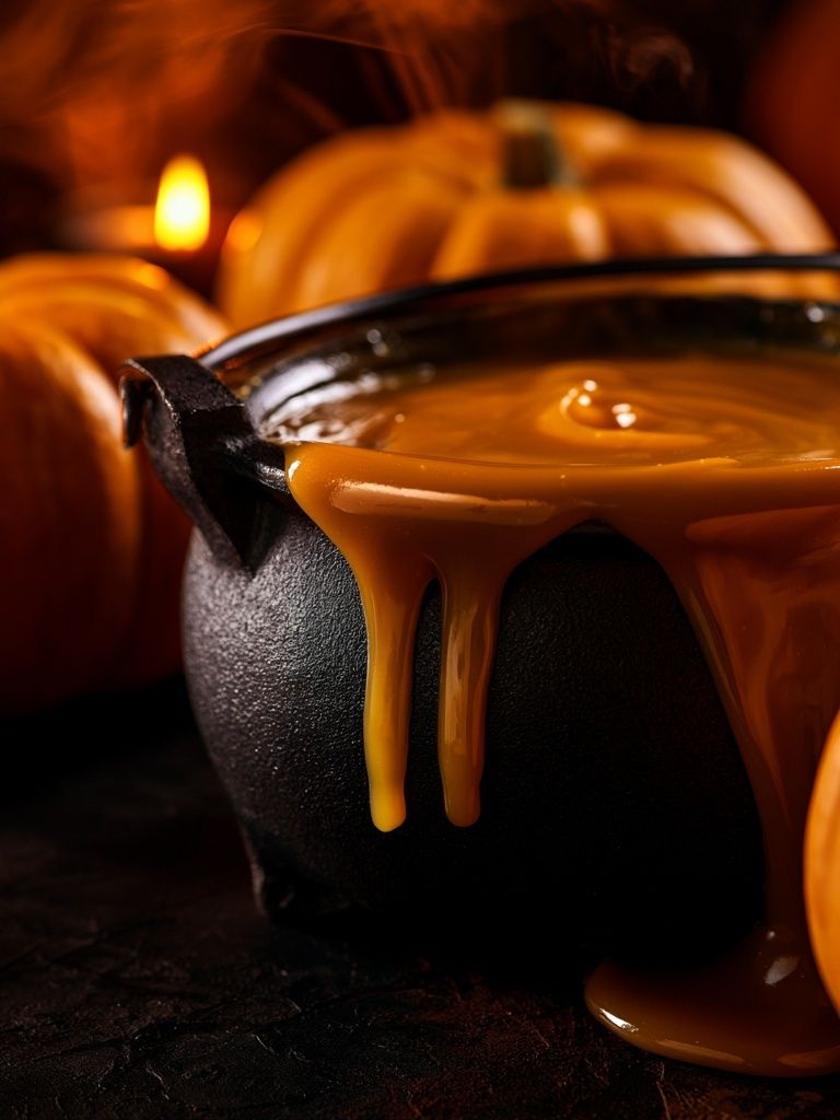 Pumpkin Caramel Cauldron Photography Poster. poster — photography art