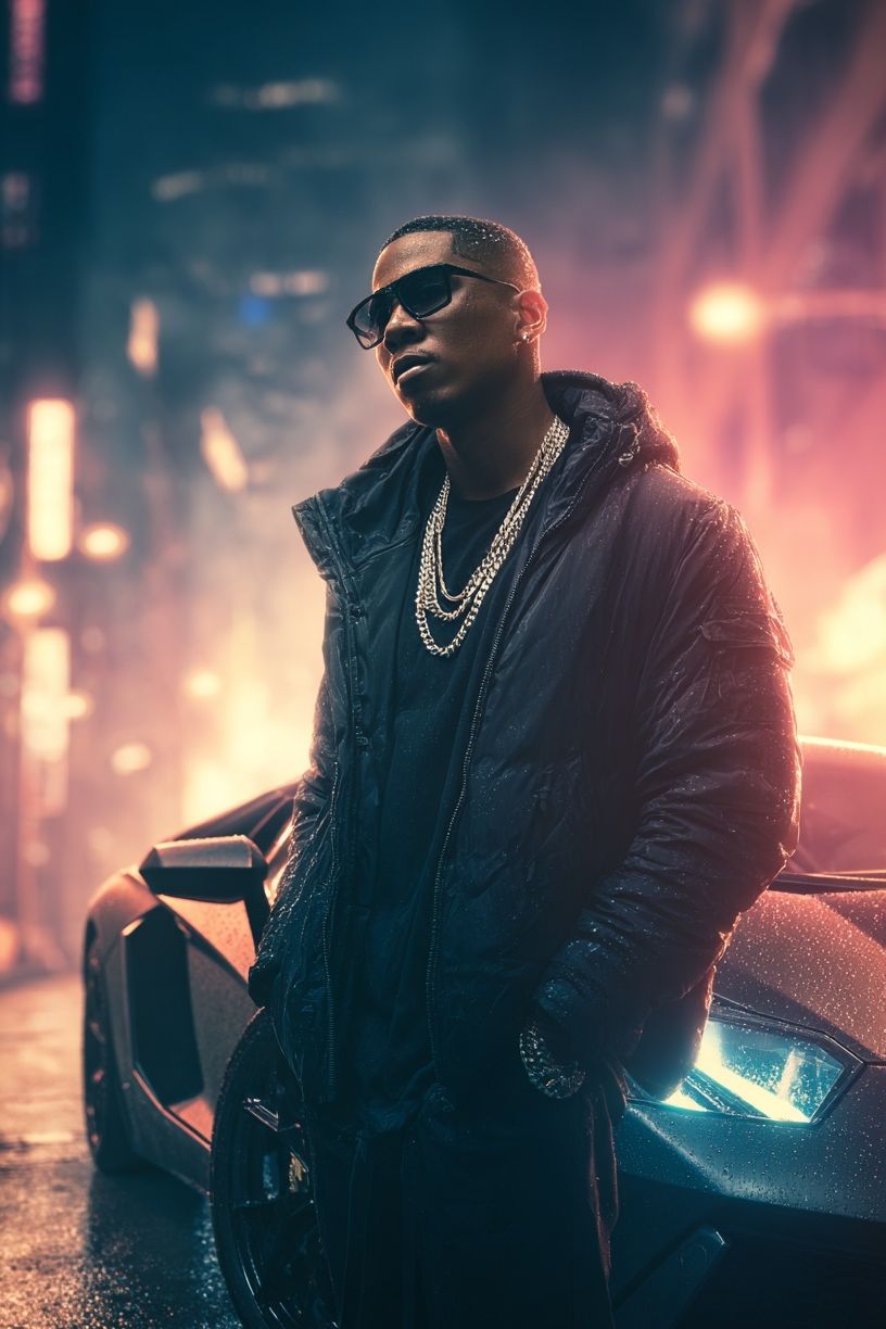 Urban Rap Star Photography Poster. poster detail