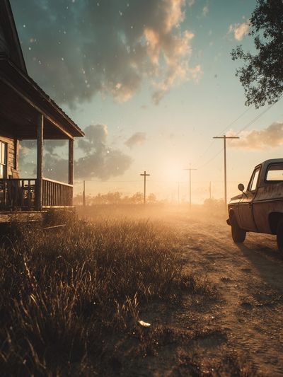 Dusty Country Road Photography Poster. poster print