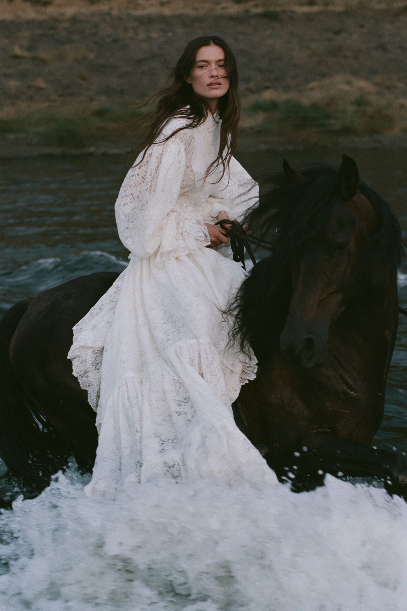 Woman on Horse Photography Poster. poster detail