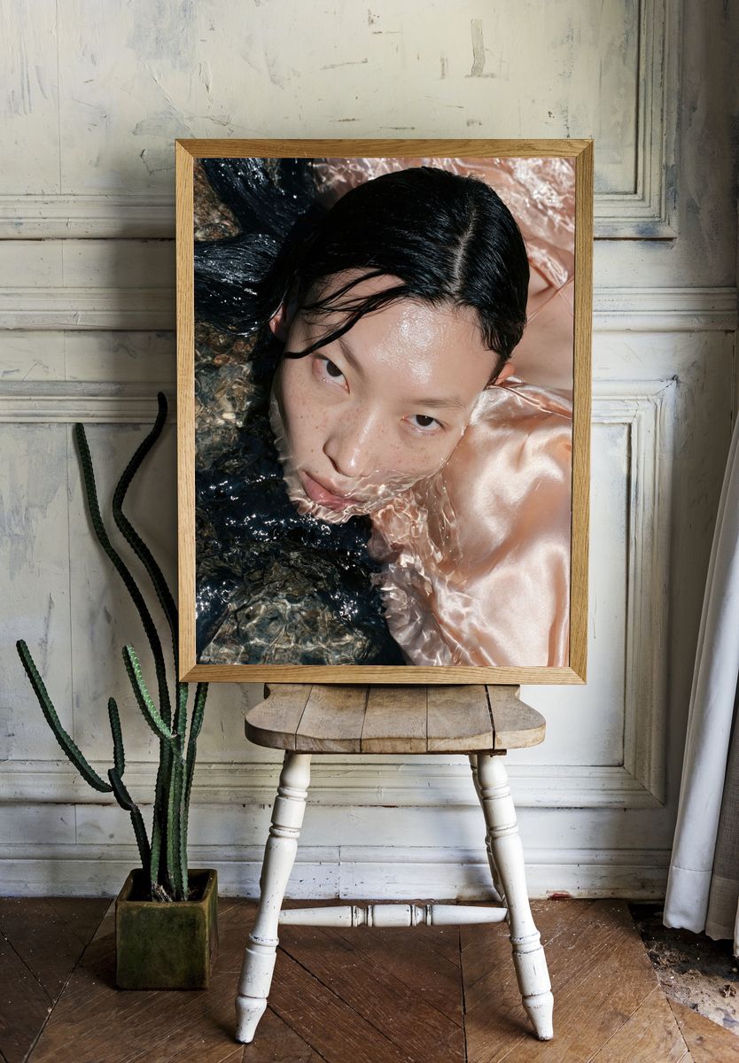 Water Reflection Portrait Print. — room view 1