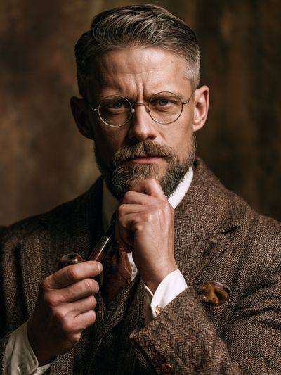 Vintage Gentleman Portrait Poster. poster