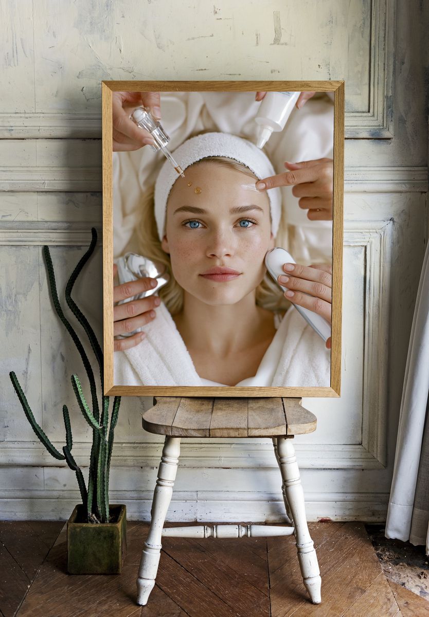Spa Facial Treatment Photography Poster. — room view 1
