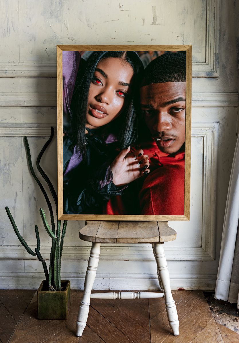 Vampire Couple Portrait Poster. — room view 1