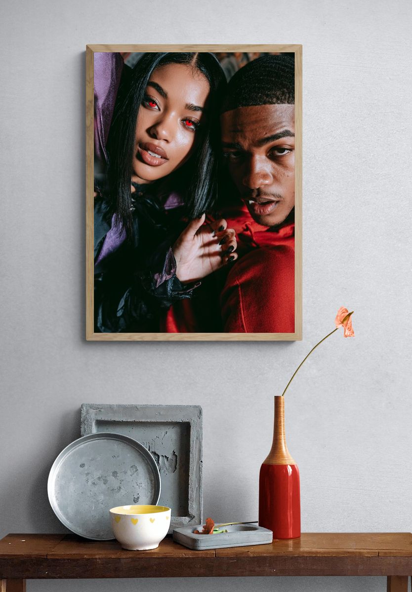 Vampire Couple Portrait Poster. — room view 3