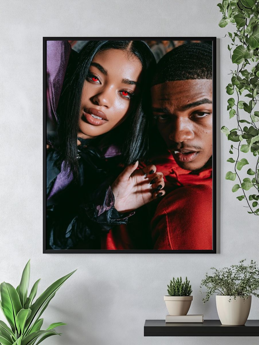 Vampire Couple Portrait Poster. — room view 4