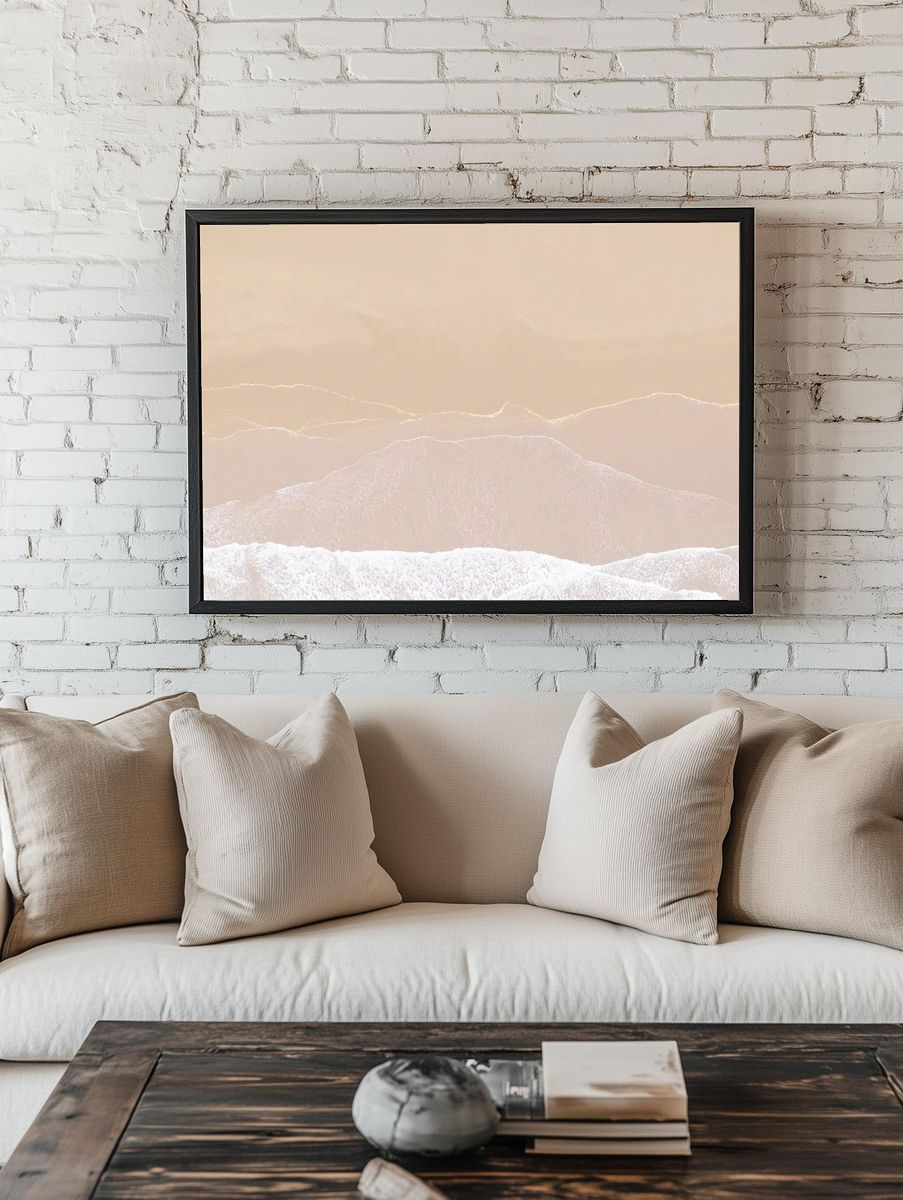 Beach desktop wallpaper, beige HD. — room view 1