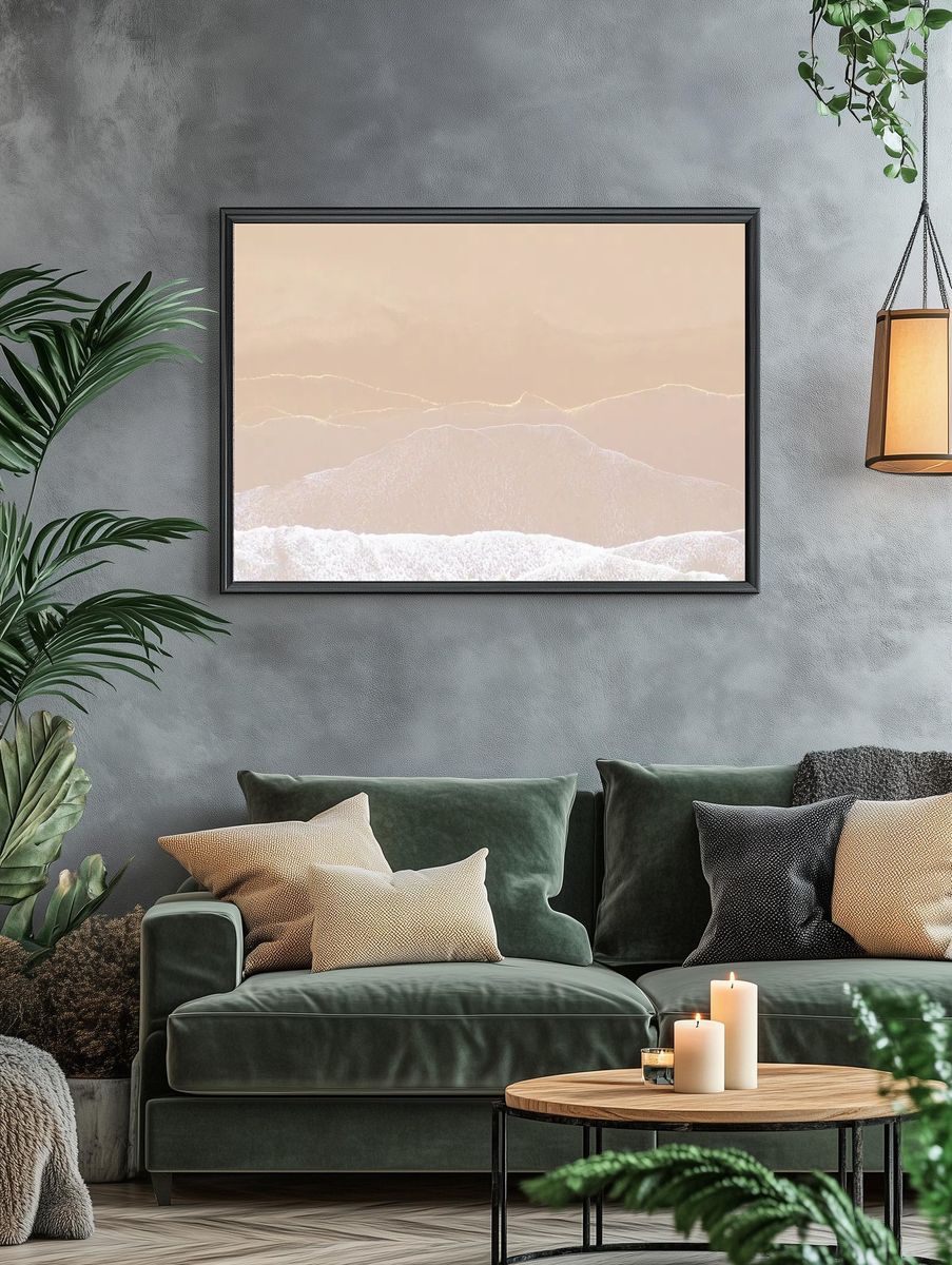 Beach desktop wallpaper, beige HD. — room view 4