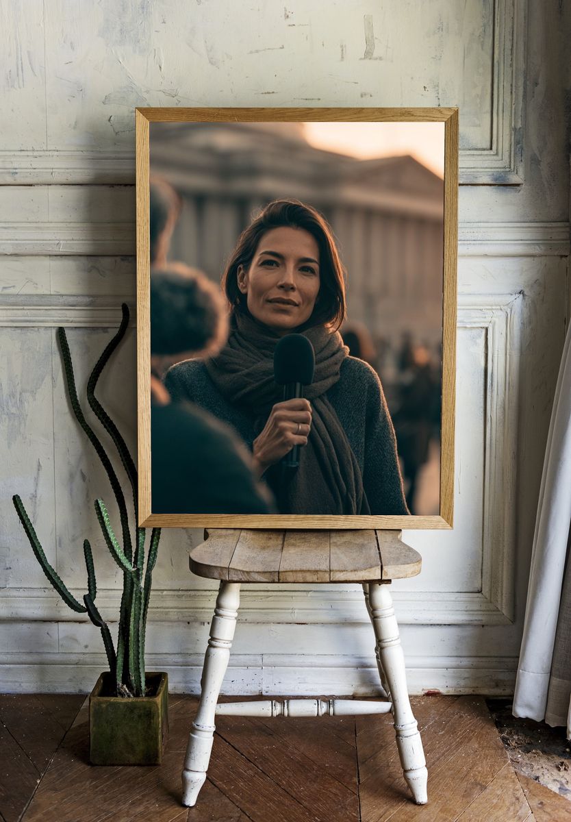 News Reporter Portrait Print. — room view 1