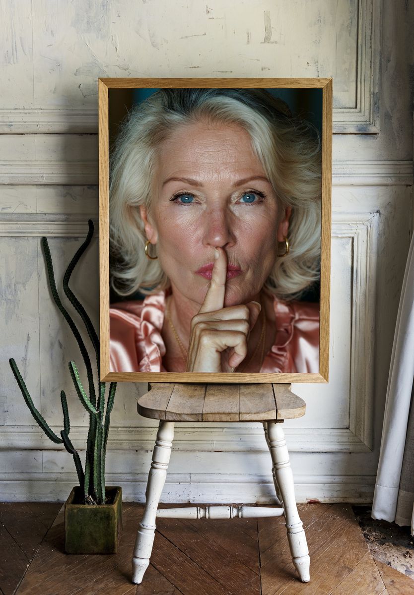 Shh Portrait Photography Poster. — room view 1