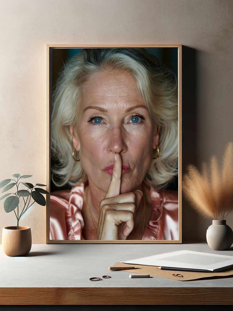 Shh Portrait Photography Poster. — room view 2