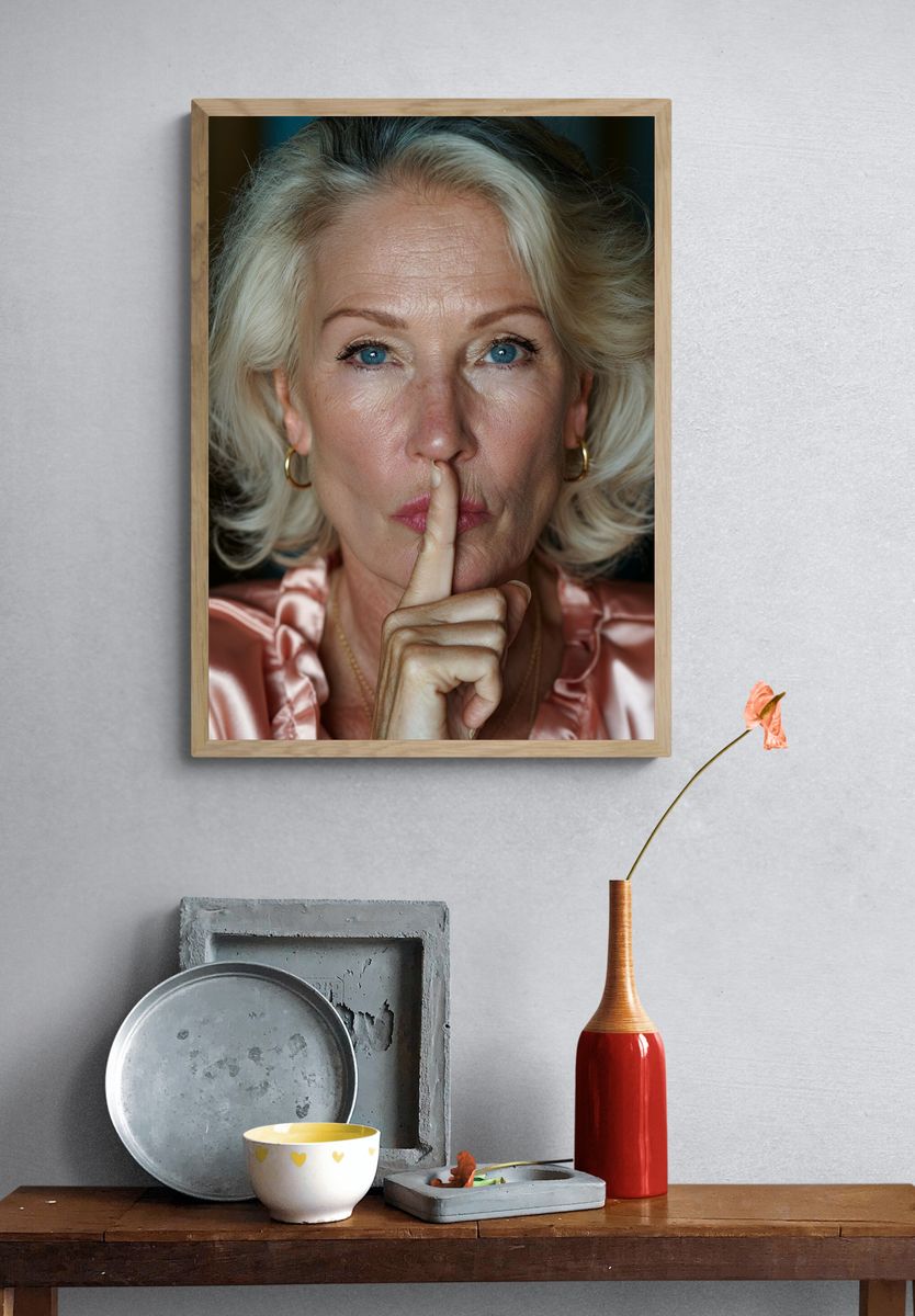 Shh Portrait Photography Poster. — room view 3